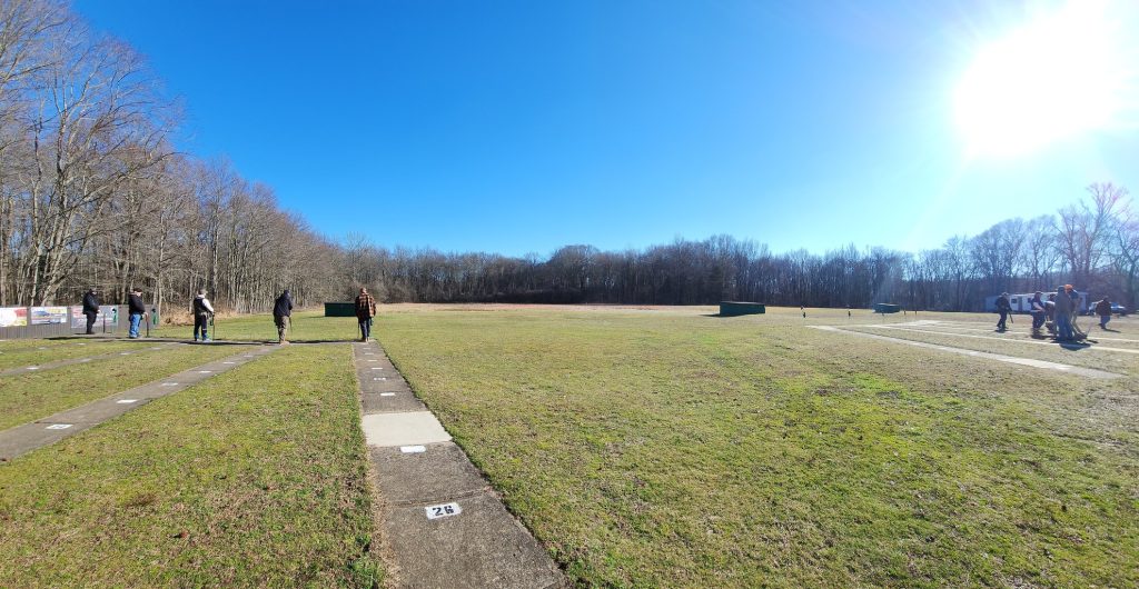Winter practice on a clear, cold morning