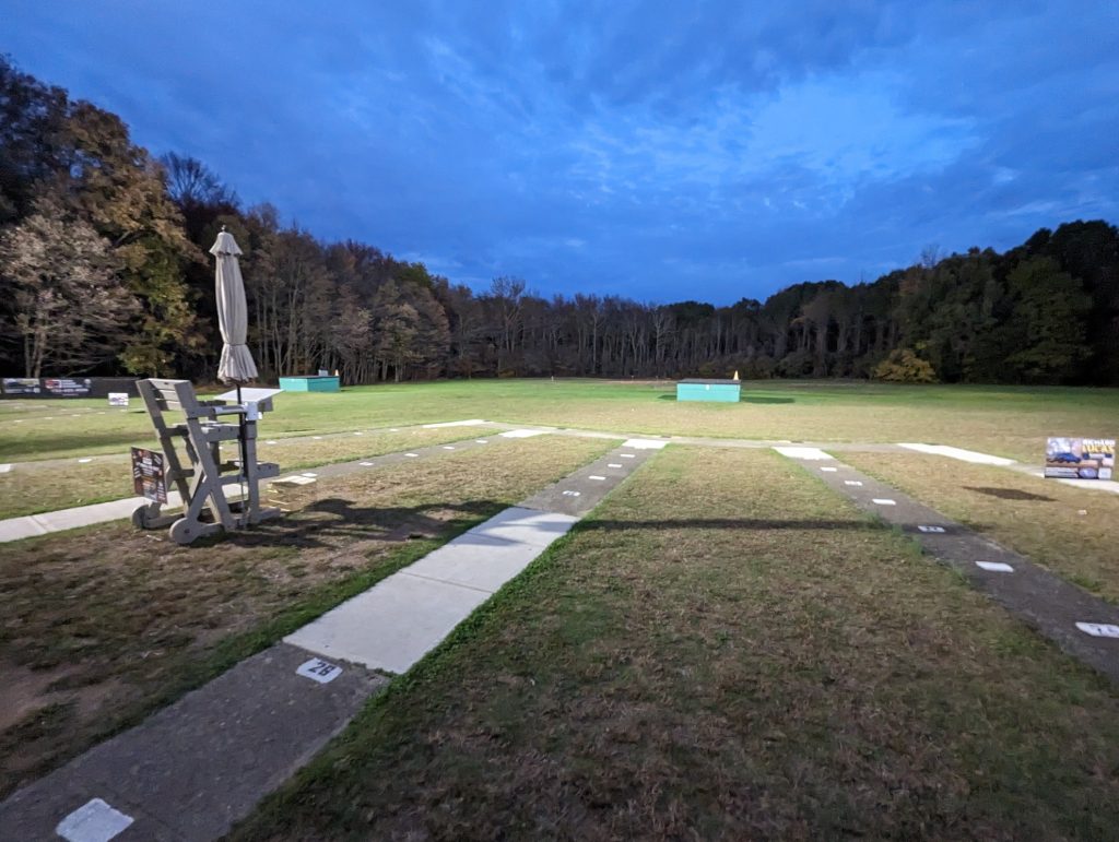 Empty fields at blue hour